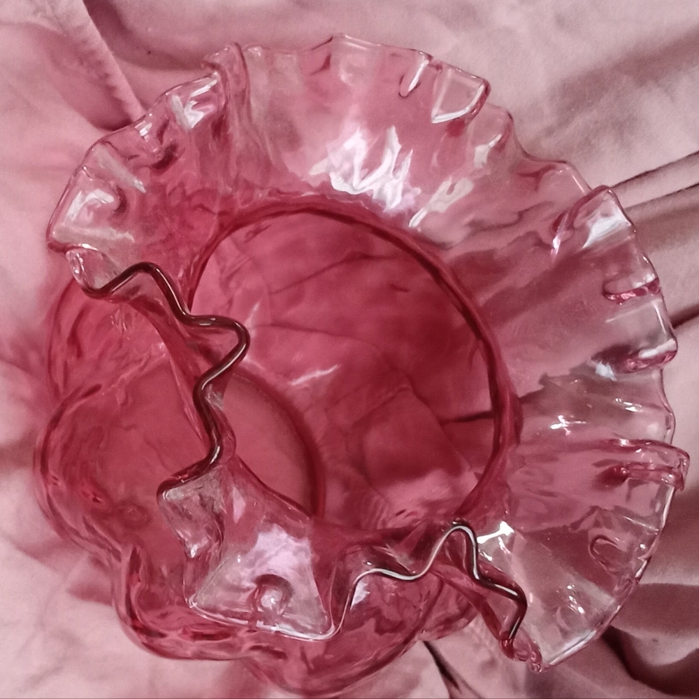 Vintage Fenton Cranberry Vase